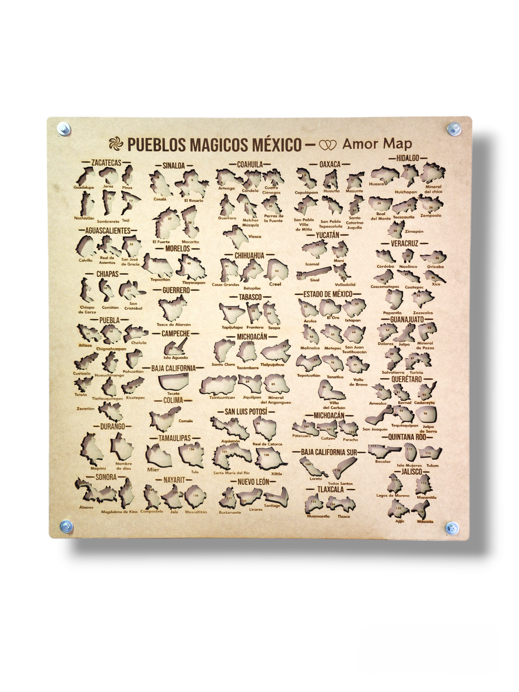 Mapa PUEBLOS MAGICOS - AMOR MAP